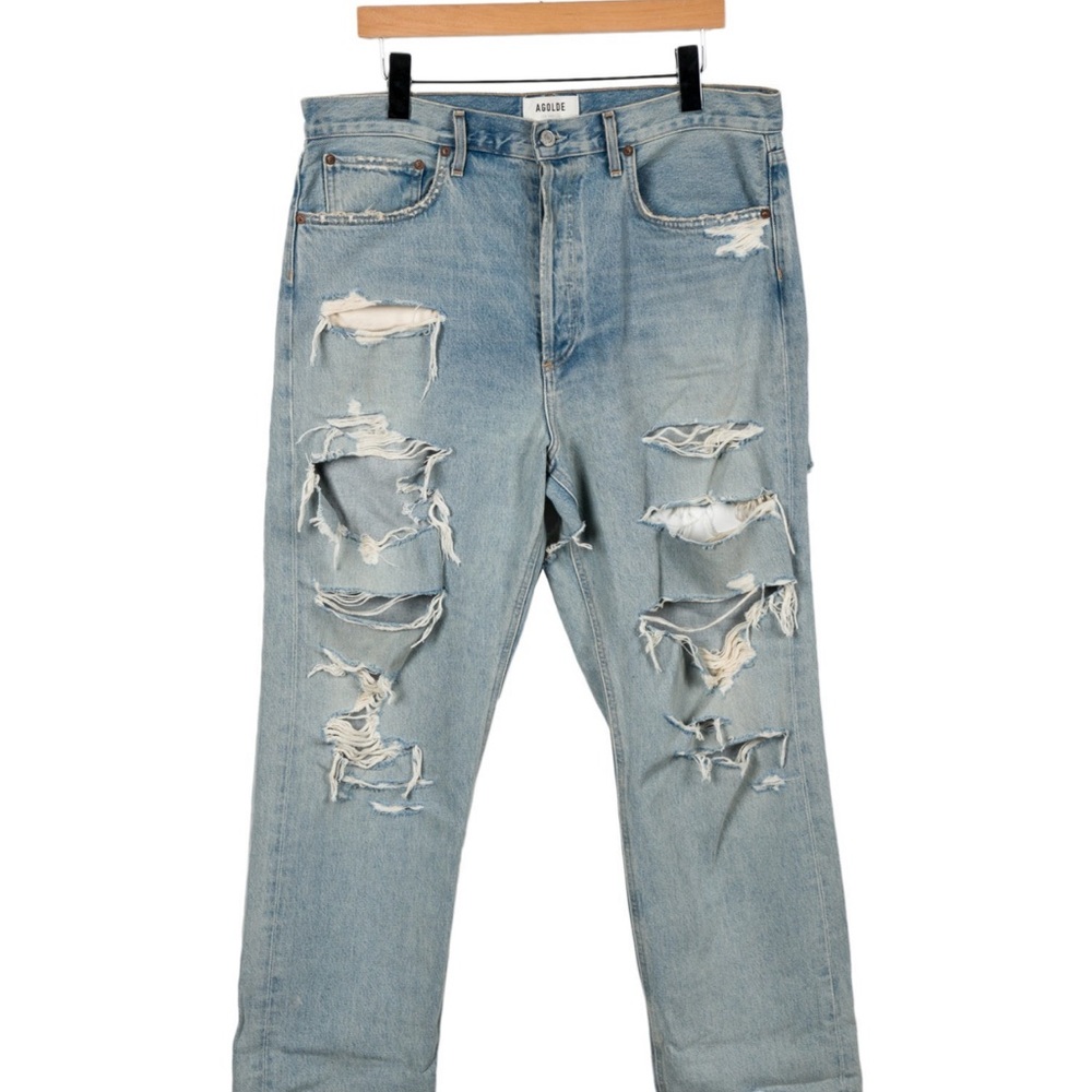 AGOLDE ripped boyfriend jeans